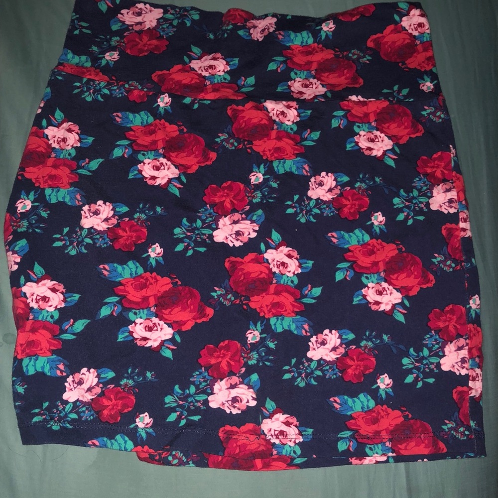 Dark blue Floral skirt :)